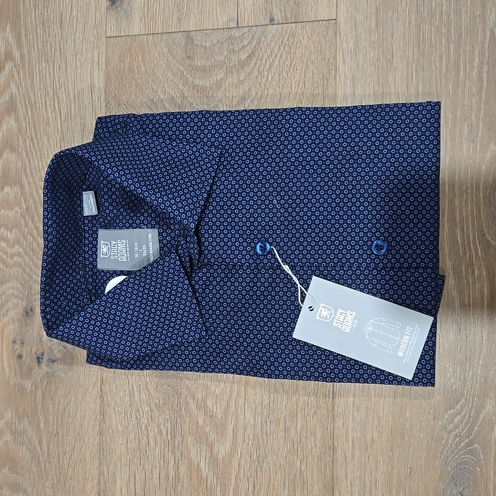 NWT Stacy Adams Men's Large Dress Shirt